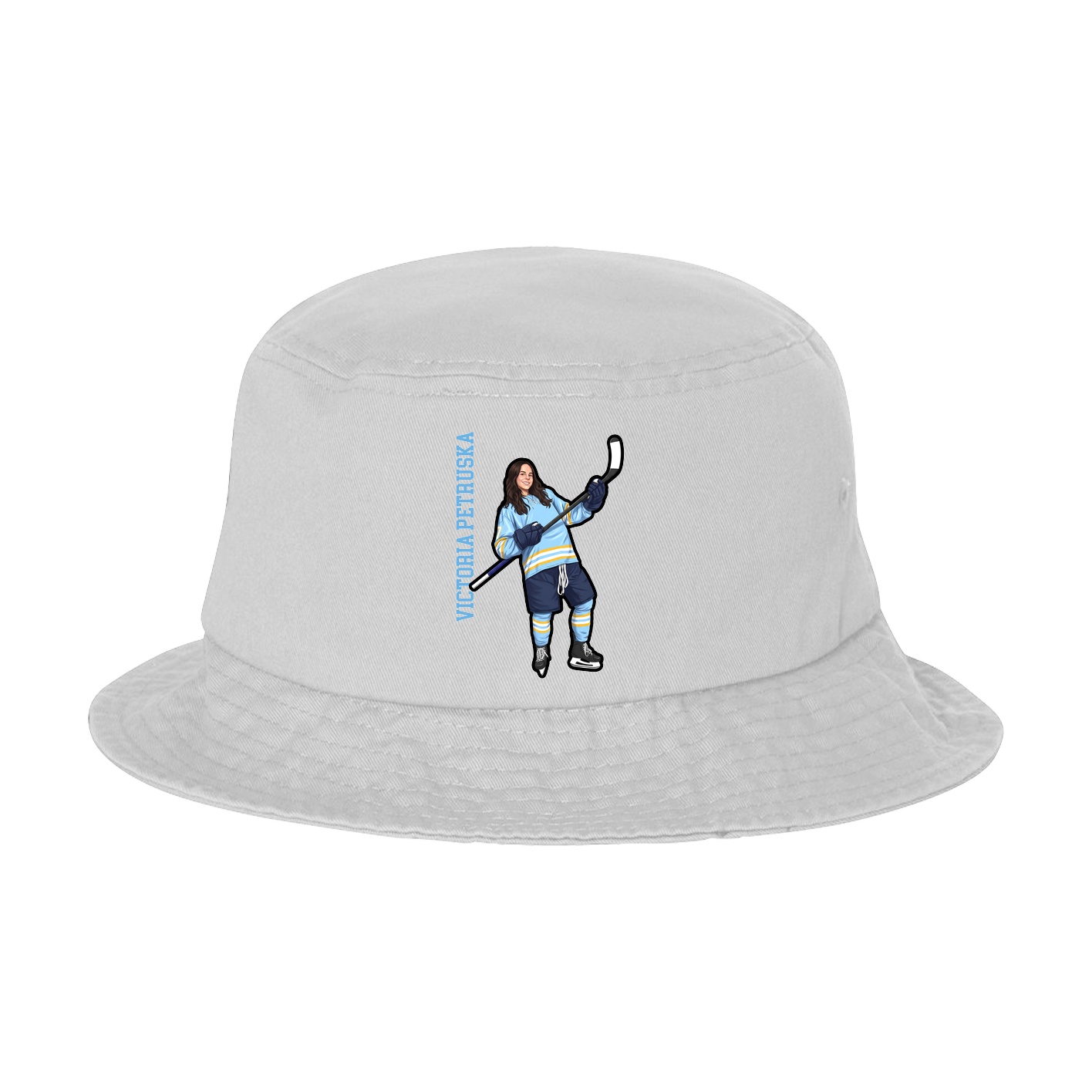 Bucket Cap — Name Vertical in White