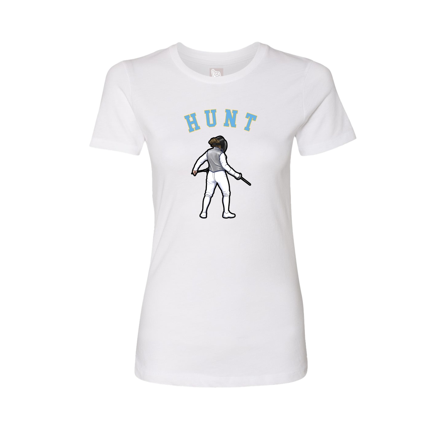 Fitted Women's Tee — Shirsey Arch in White