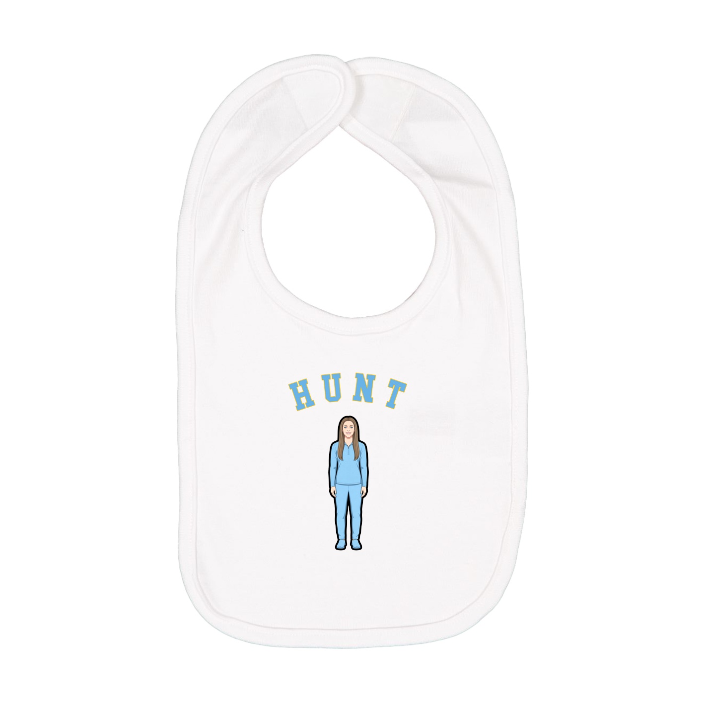 Infant Bib — Shirsey Arch in White