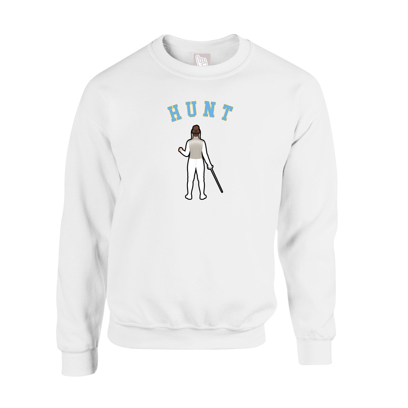 Fleece Crew — Shirsey Arch in White