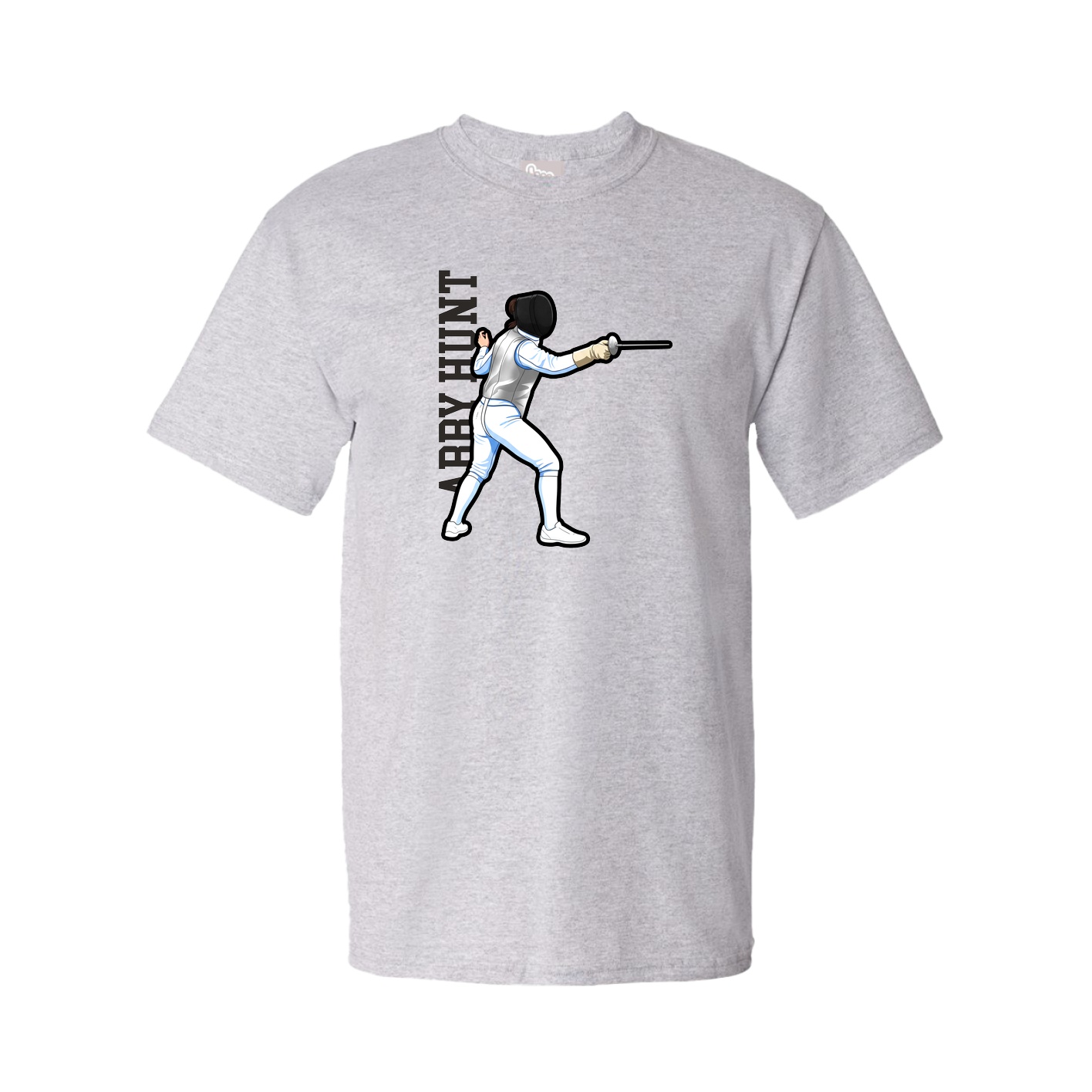 Youth Tee — Name Vertical in Grey