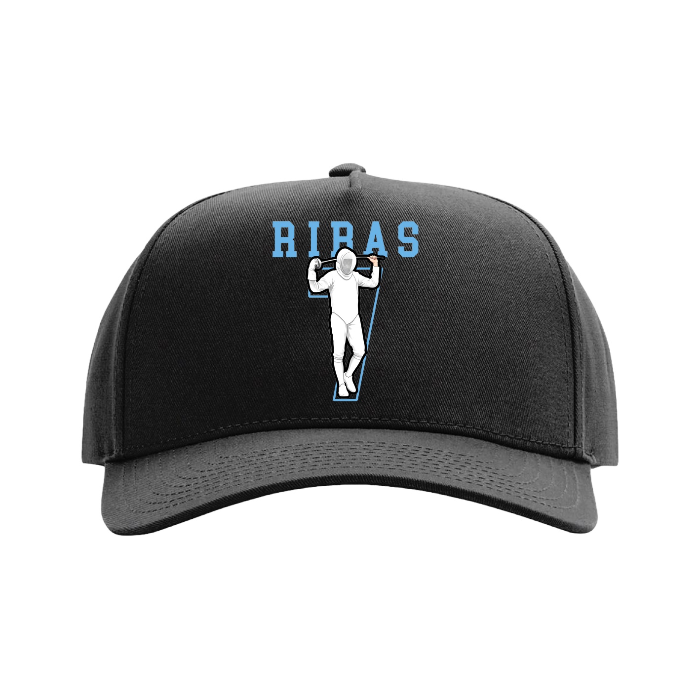 Full Fabric Five-Panel Champ Cap — Shirsey in Black