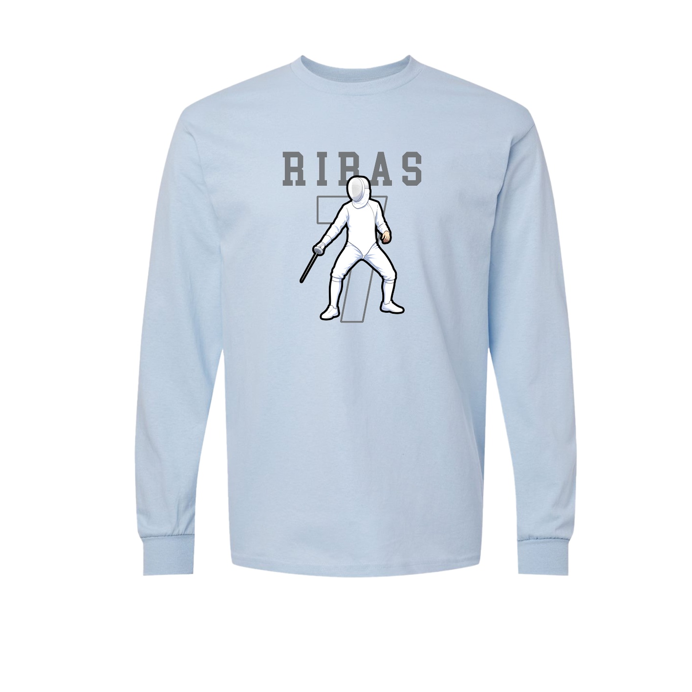 Long Sleeve Tee — Shirsey in Light Blue
