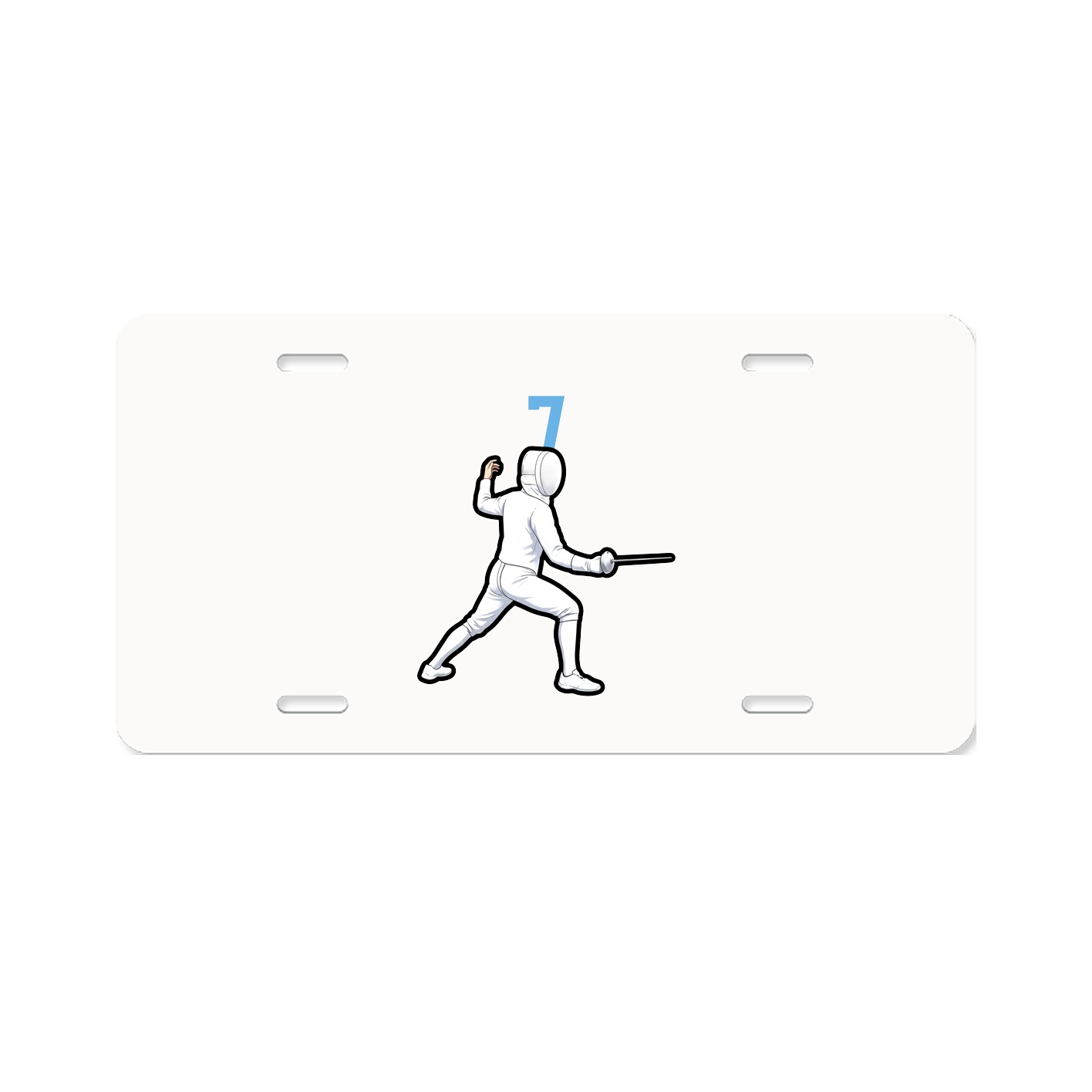 License Plate — Number Top in Classic