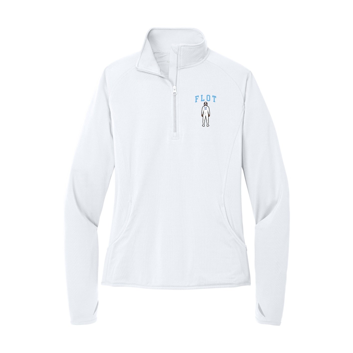 Women's Q-Zip Pullover — Shirsey in White