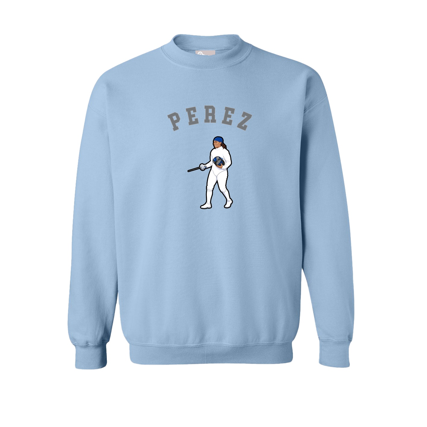 Fleece Crew — Shirsey Arch in Light Blue