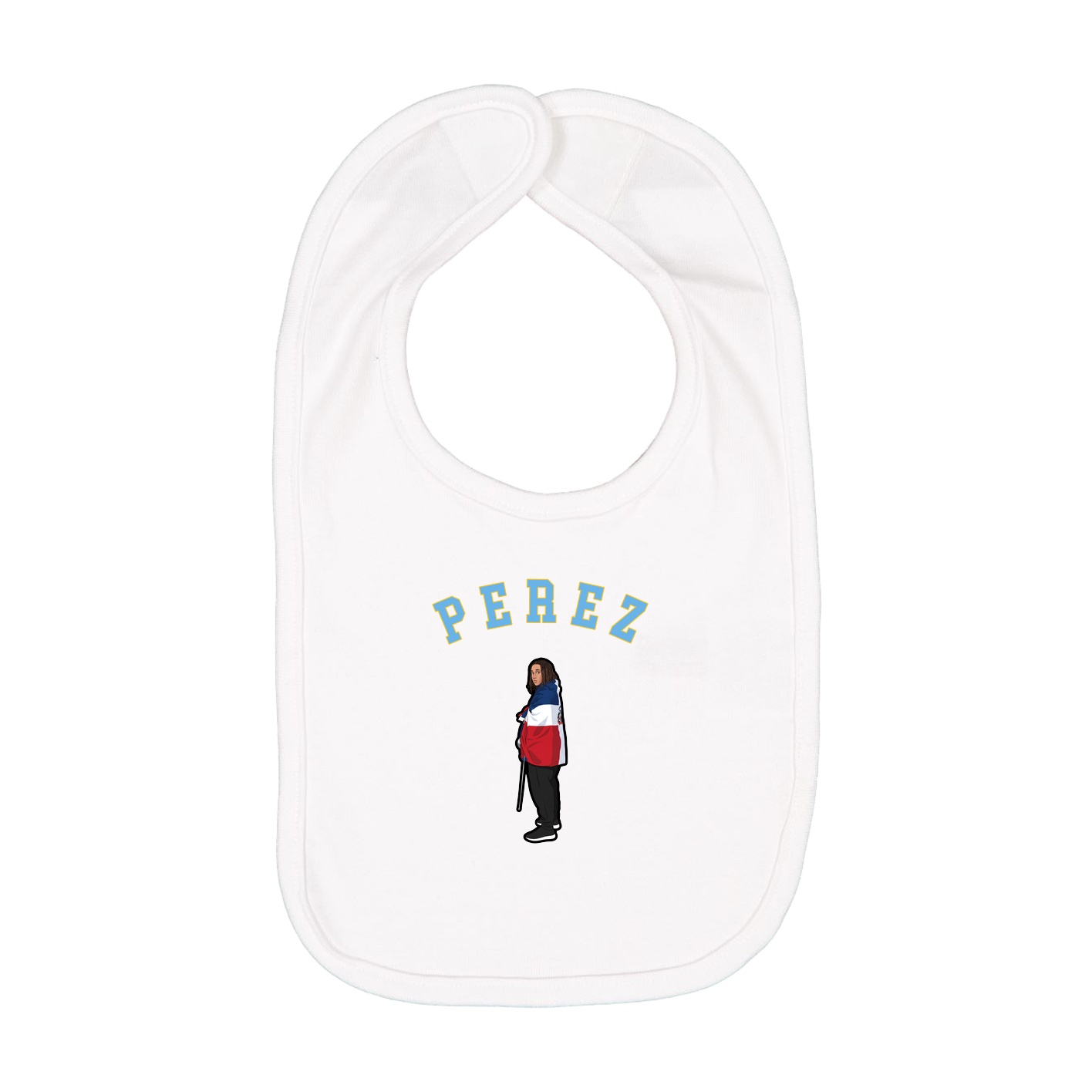Infant Bib — Shirsey Arch in White