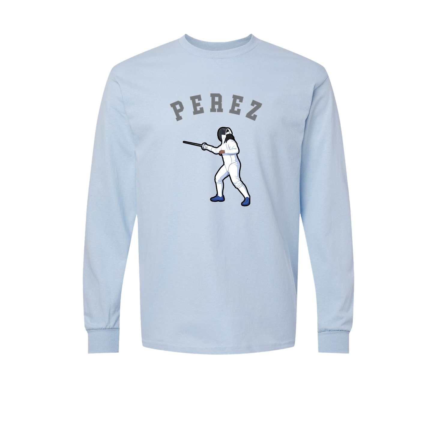 Long Sleeve Tee — Shirsey Arch in Light Blue