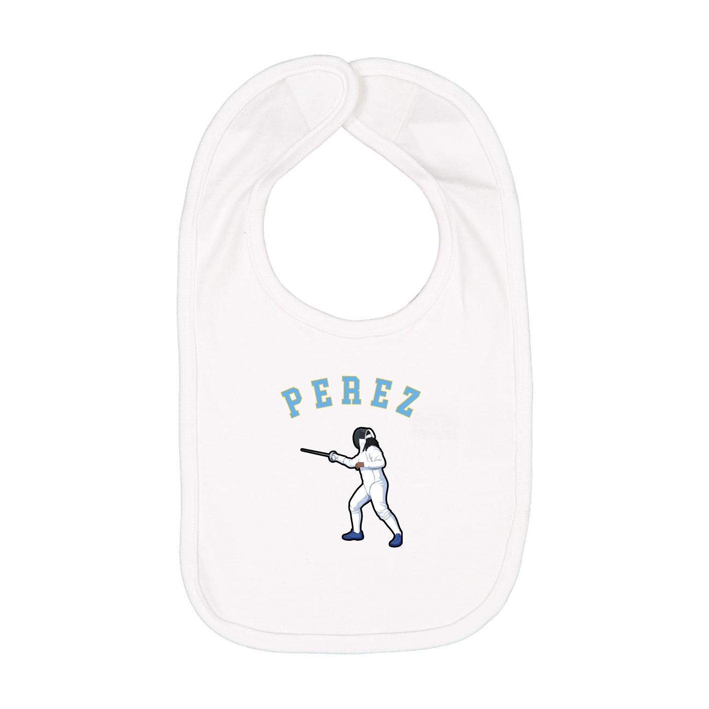Infant Bib — Shirsey Arch in White