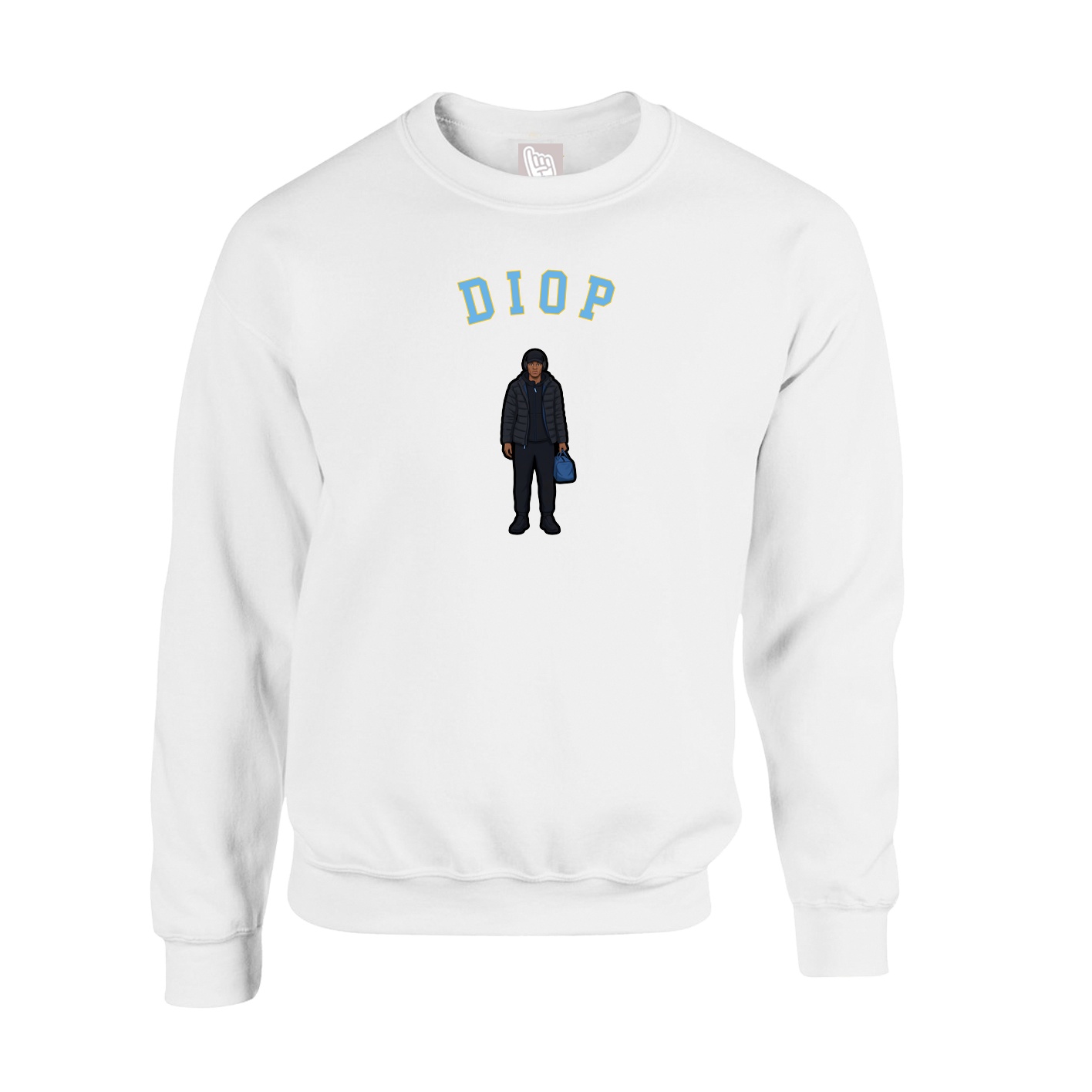Fleece Crew — Shirsey Arch in White
