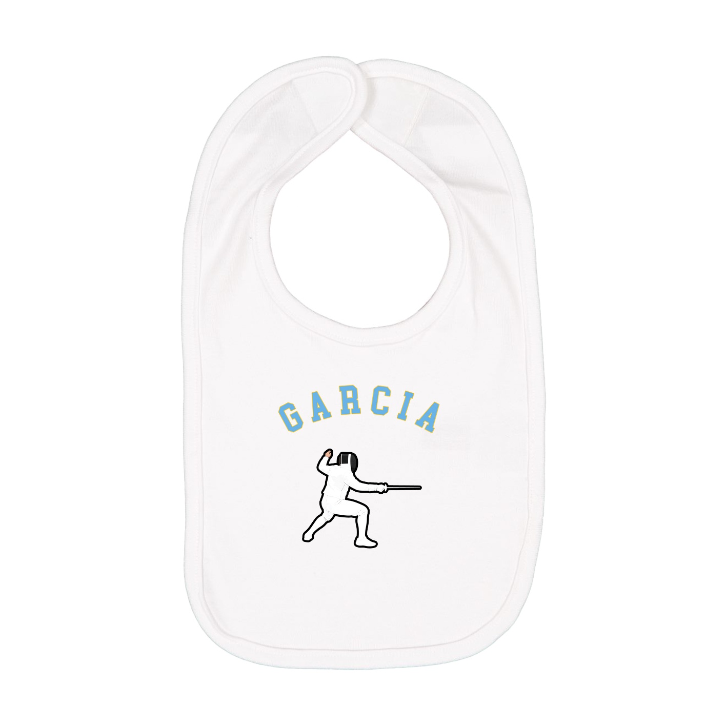 Infant Bib — Shirsey Arch in White