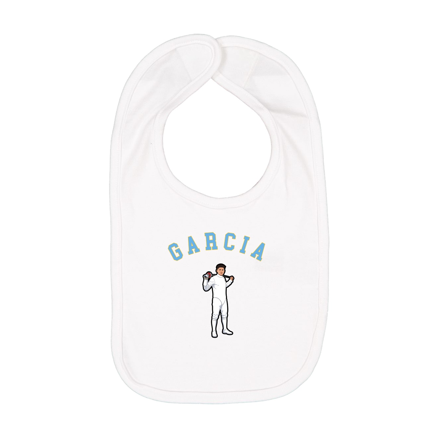 Infant Bib — Shirsey Arch in White