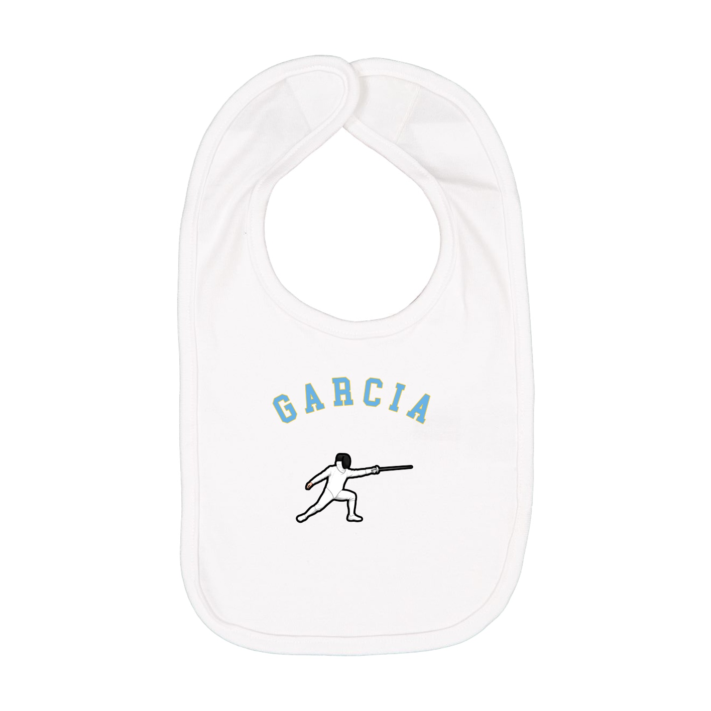 Infant Bib — Shirsey Arch in White