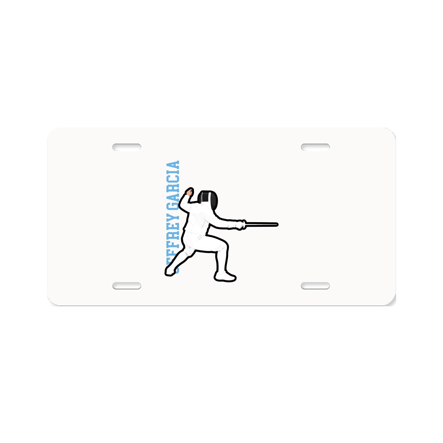 License Plate — Name Vertical in Classic