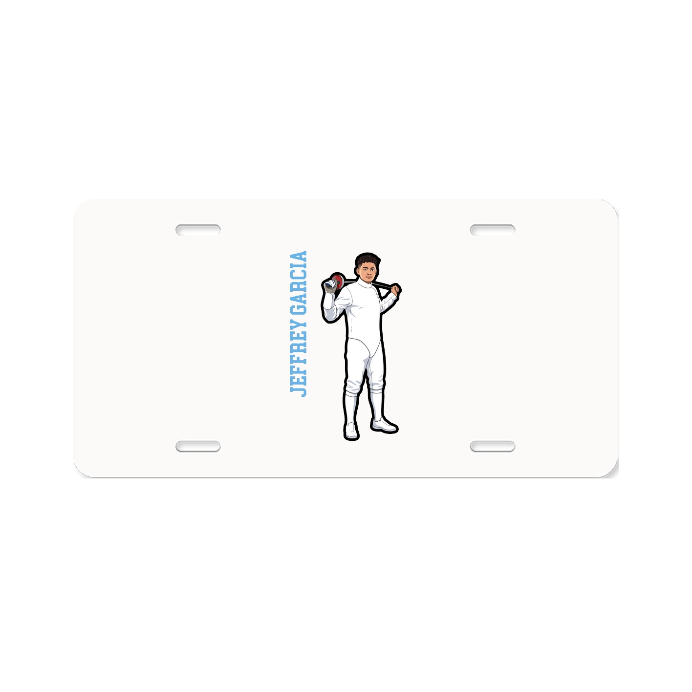 License Plate — Name Vertical in Classic