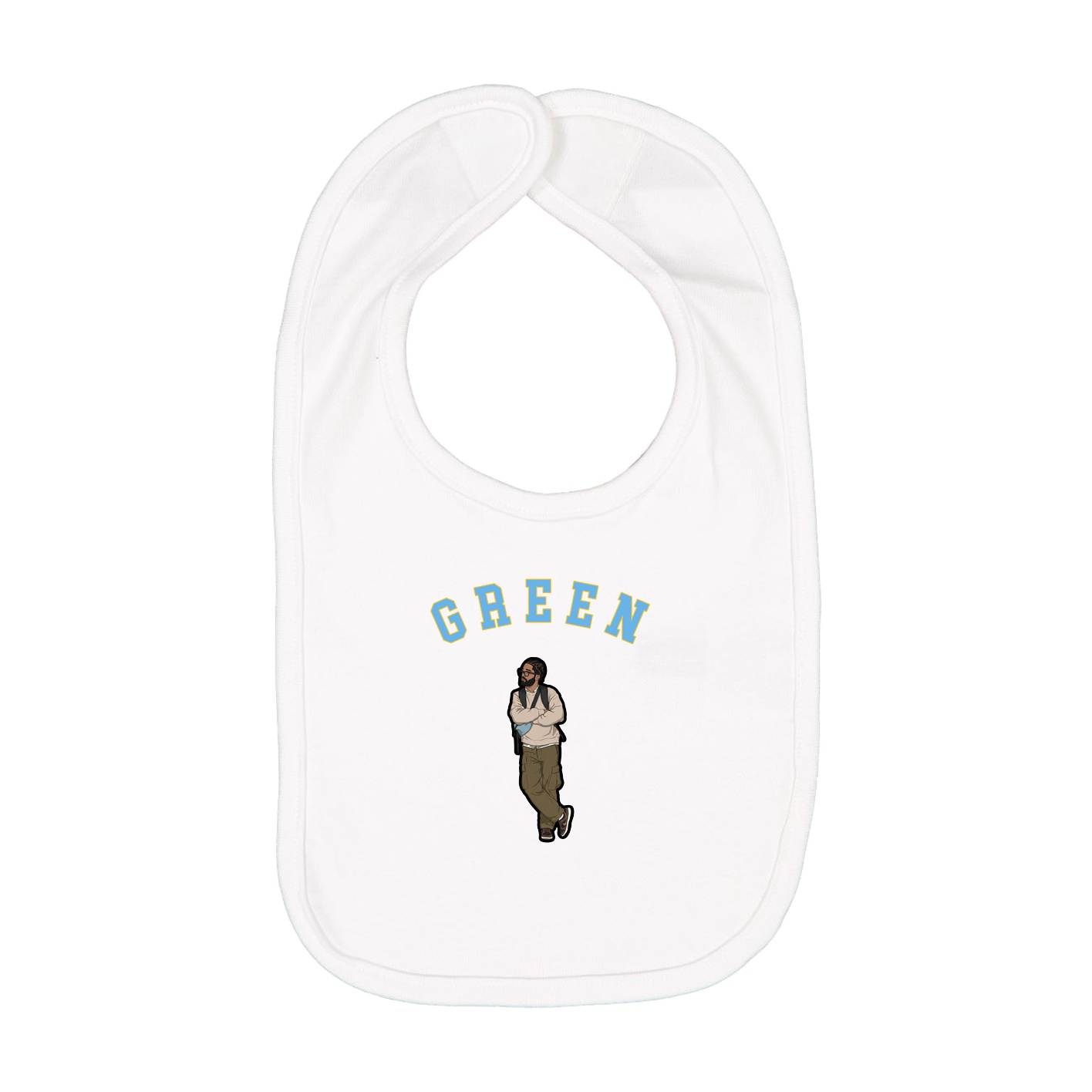 Infant Bib — Shirsey Arch in White
