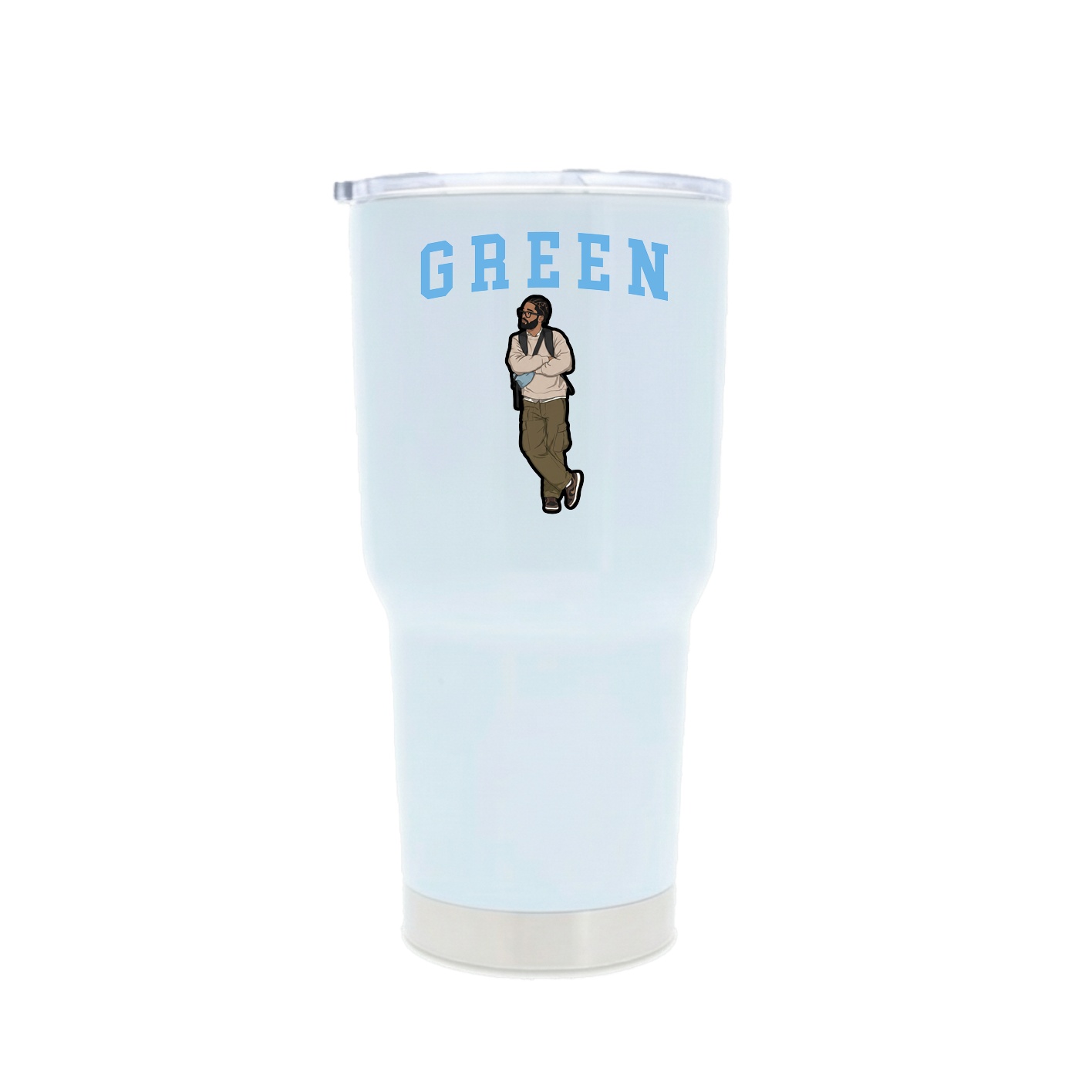 30oz Stainless Steel Tumbler — Shirsey in White