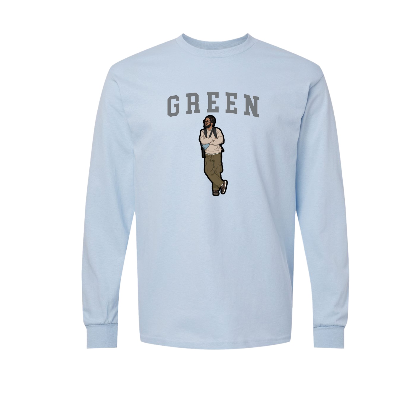 Long Sleeve Tee — Shirsey in Light Blue