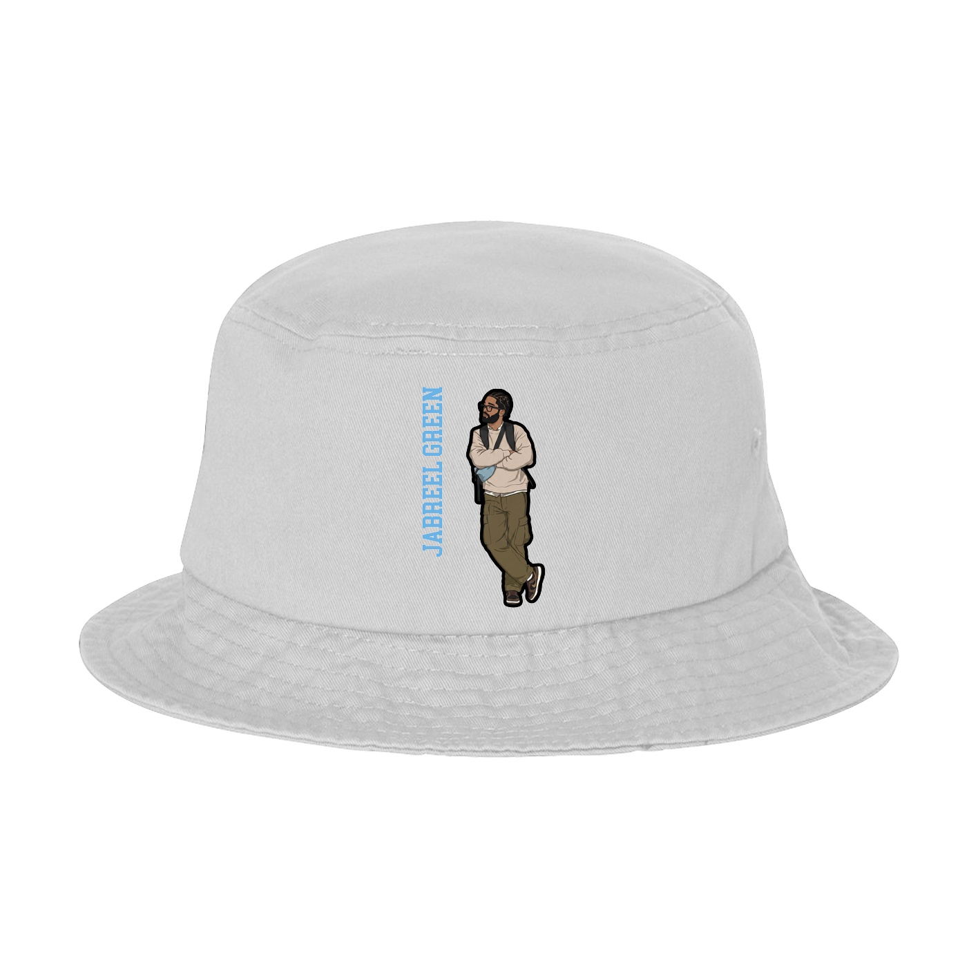 Bucket Cap — Name Vertical in White