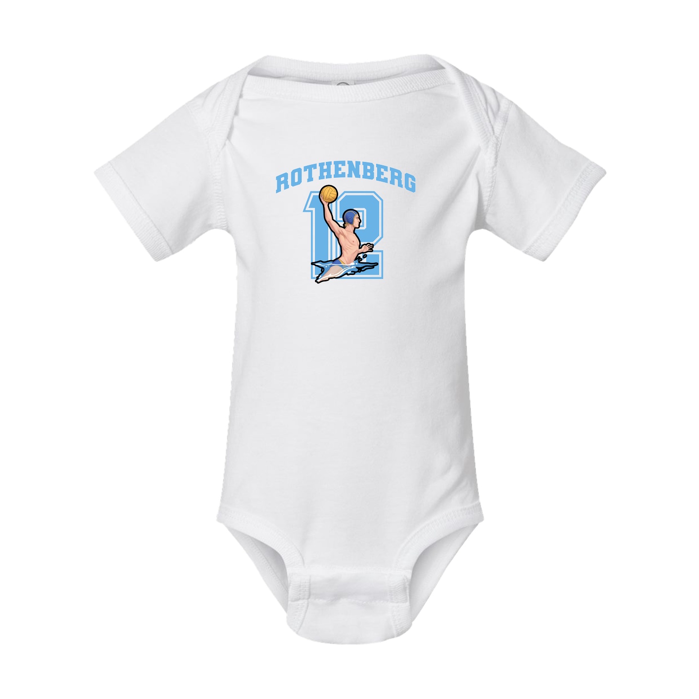 Baby Onesie — Number in White