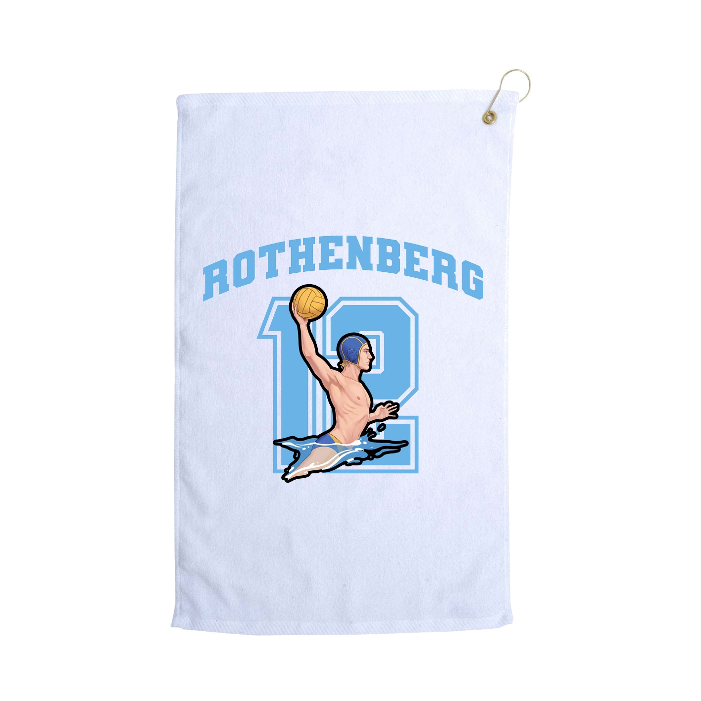Golf Towel — Number in White