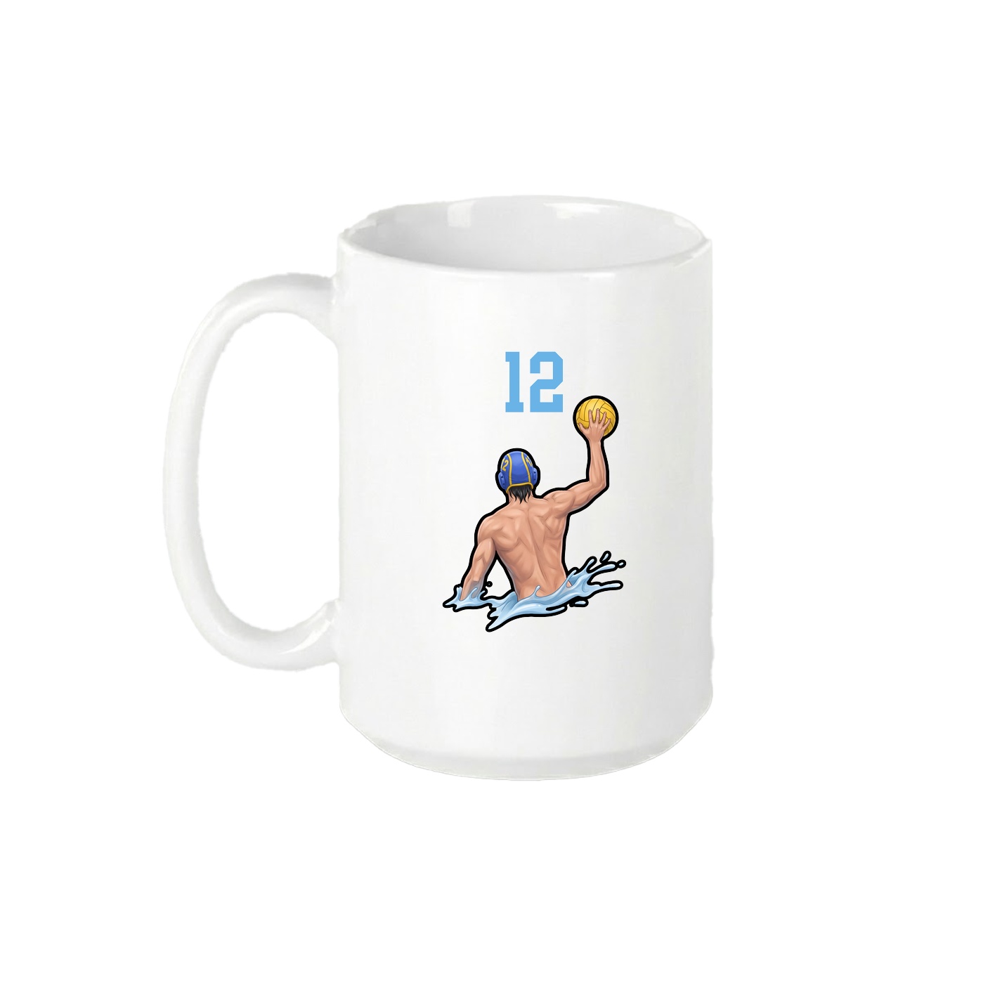 15oz Coffee Mug — Number Top in White