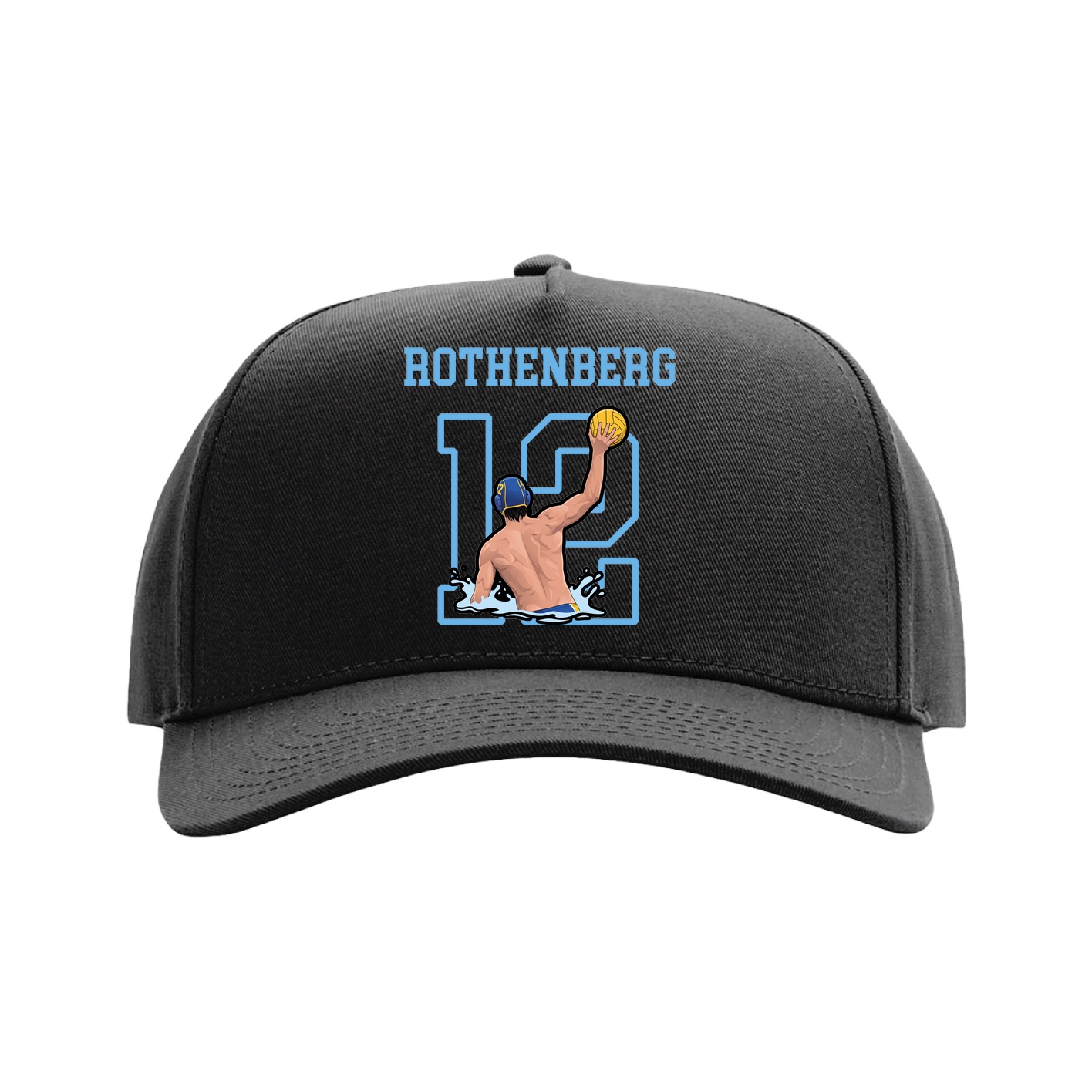 Full Fabric Five-Panel Champ Cap — Shirsey in Black