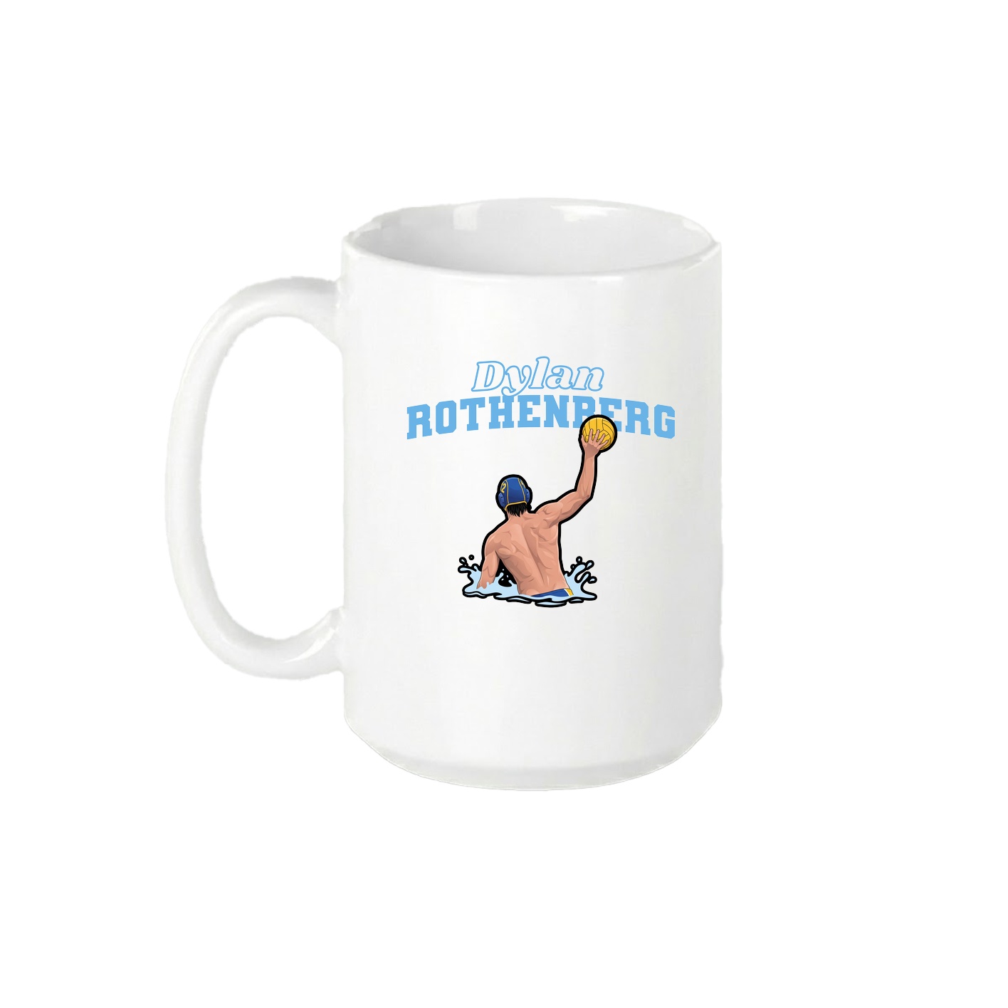15oz Coffee Mug — Name Arch in White