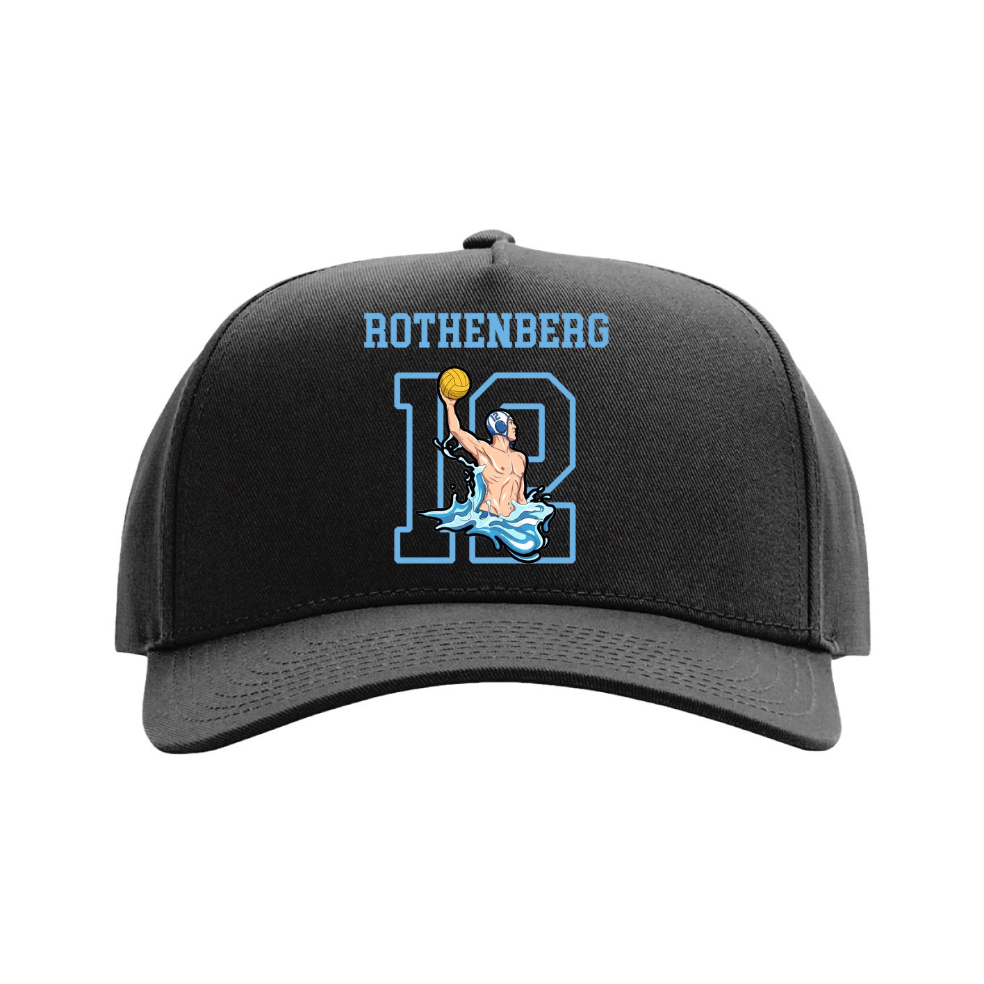 Full Fabric Five-Panel Champ Cap — Shirsey in Black