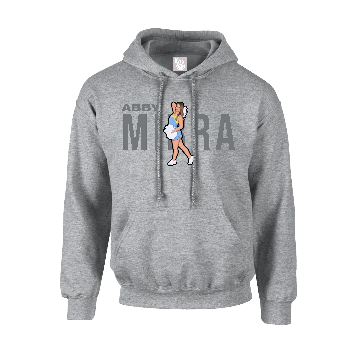 Youth Hoodie — Player Name in Grey