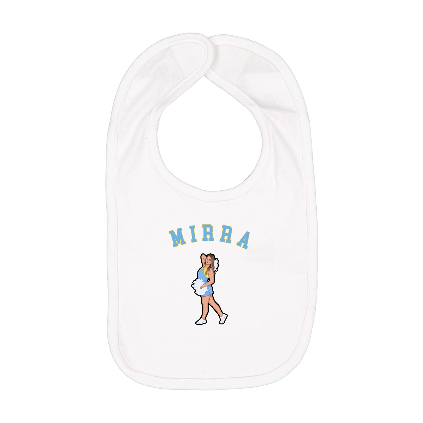 Infant Bib — Shirsey Arch in White