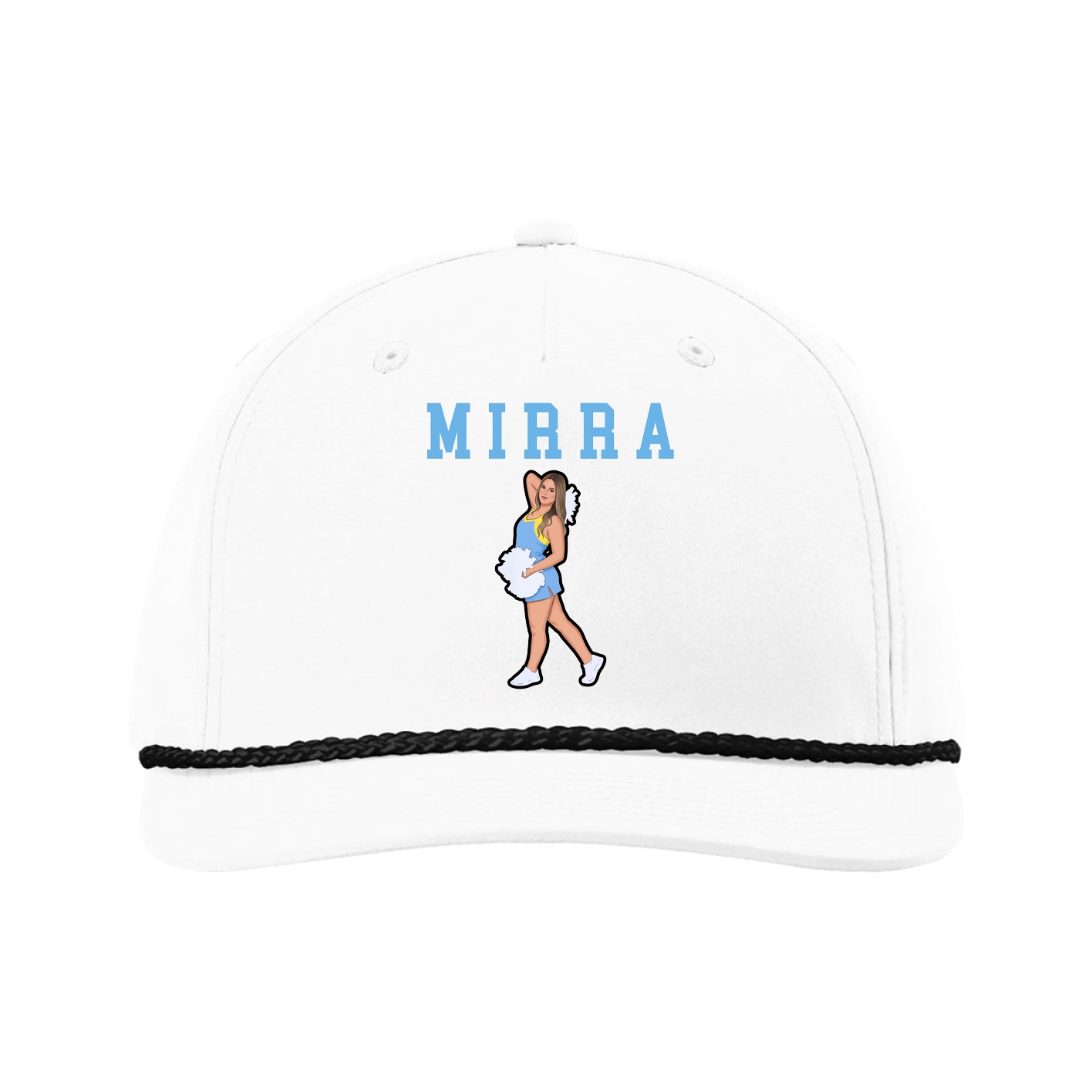 Five-Panel Classic Rope Cap — Shirsey in White