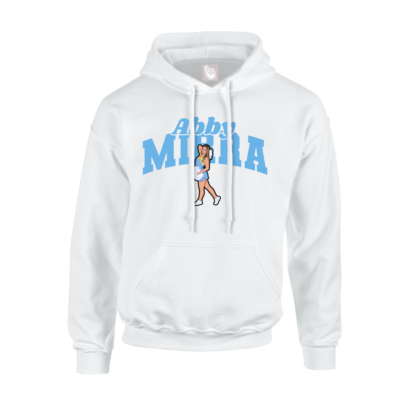 Youth Hoodie — Signature Arch in White