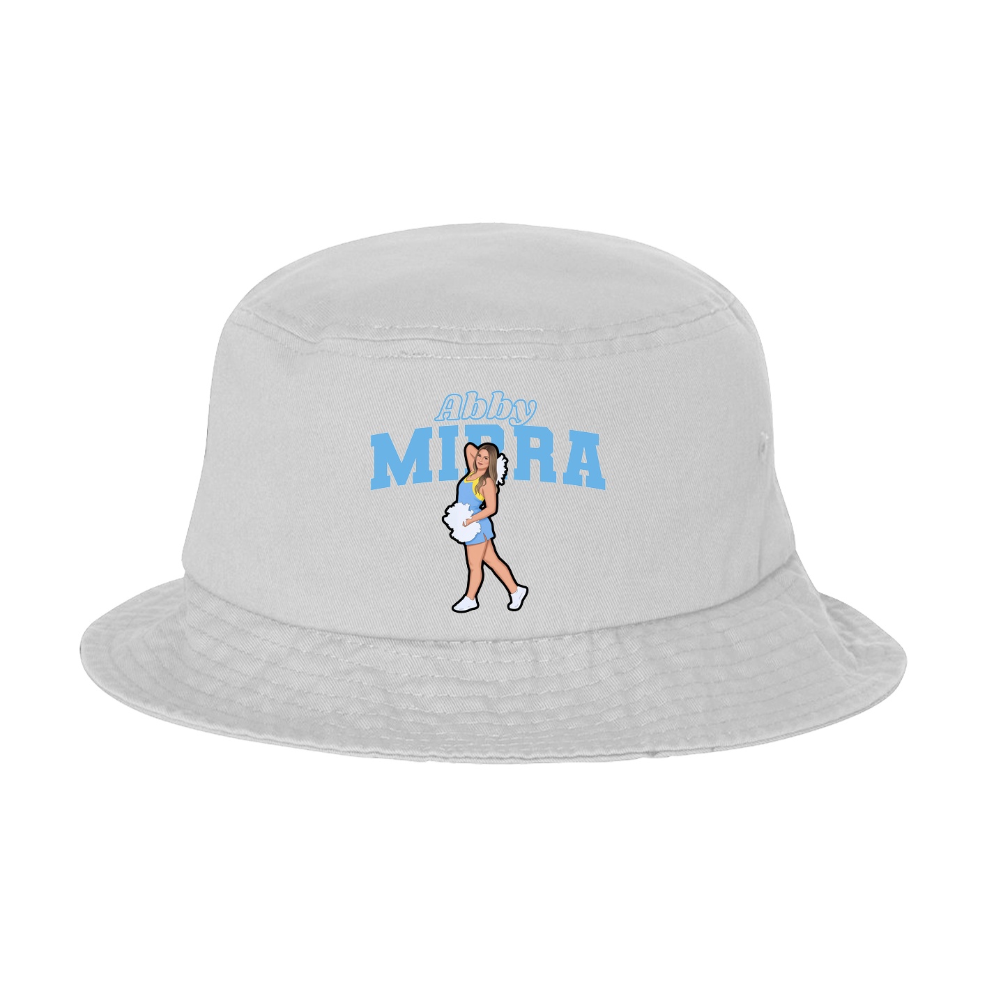 Bucket Cap — Name Arch in White