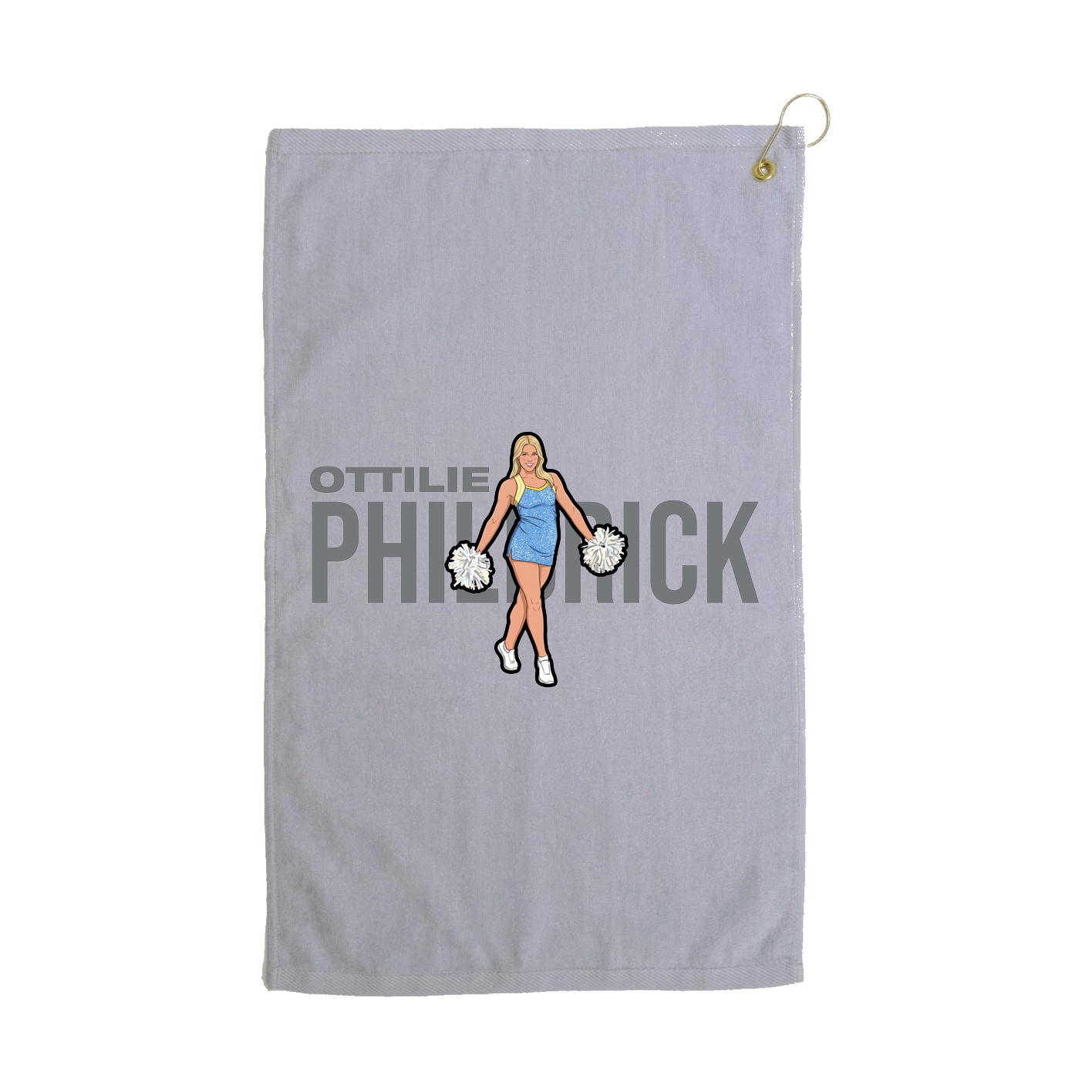 Golf Towel — Player Name in Grey