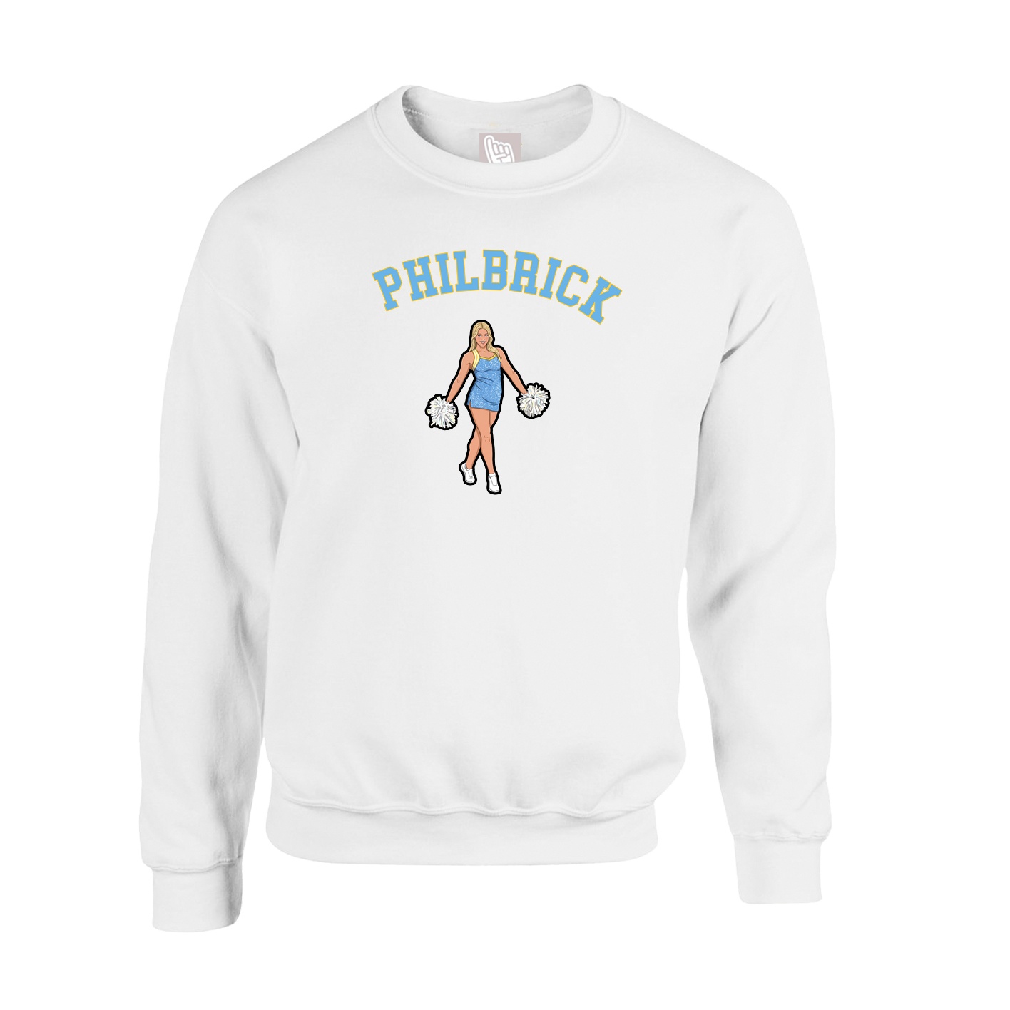 Fleece Crew — Shirsey Arch in White