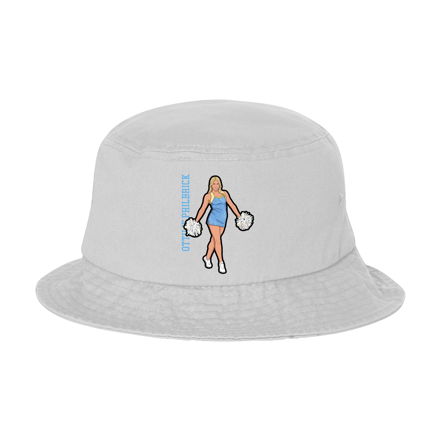 Bucket Cap — Name Vertical in White