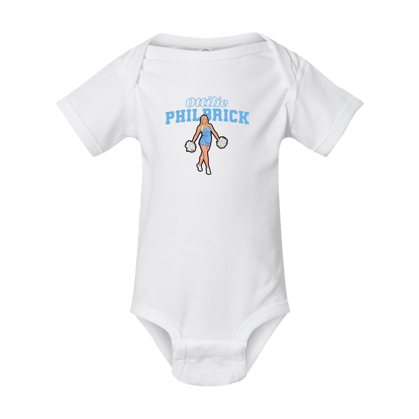 Baby Onesie — Name Arch in White