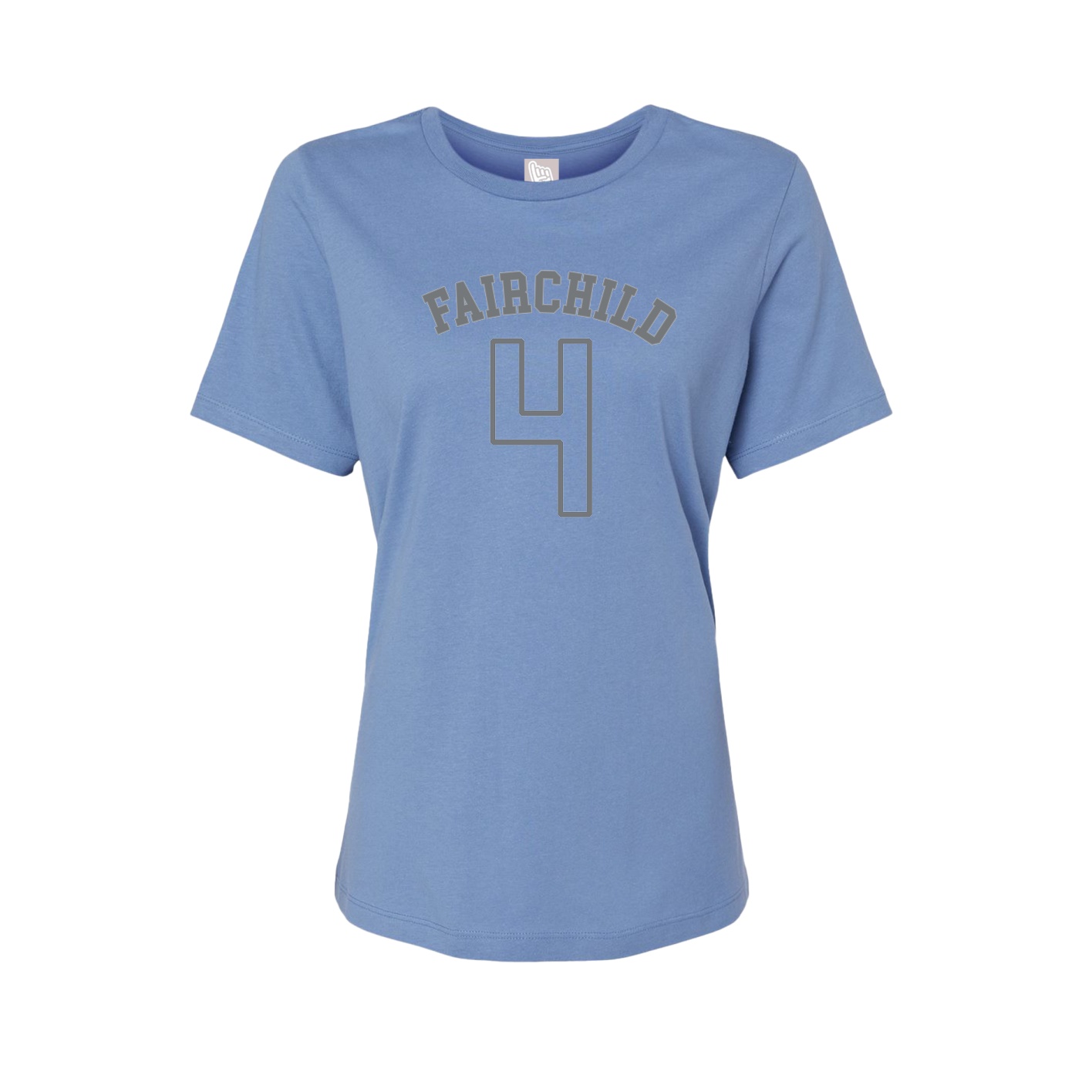 Fitted Women's Tee — Shirsey Arch in Powder Blue