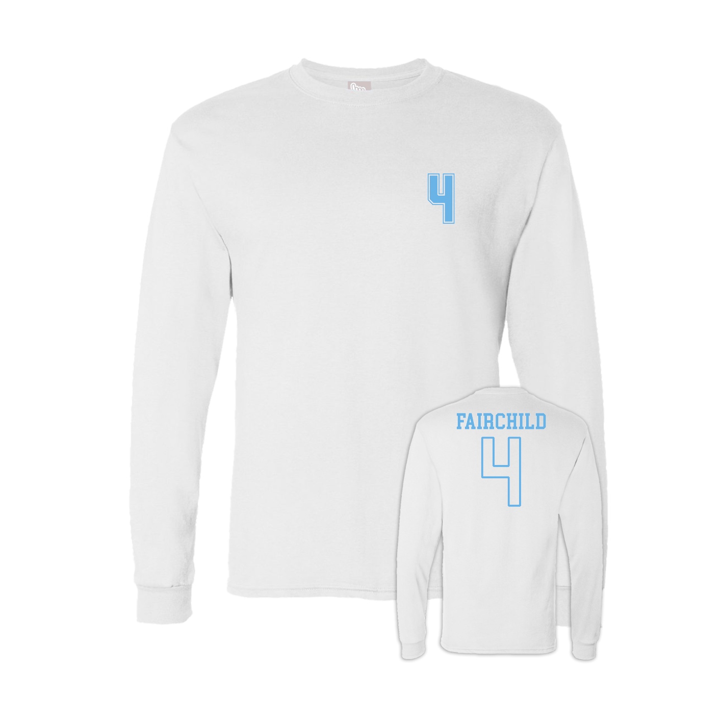 Long Sleeve Tee — Chest Back in White