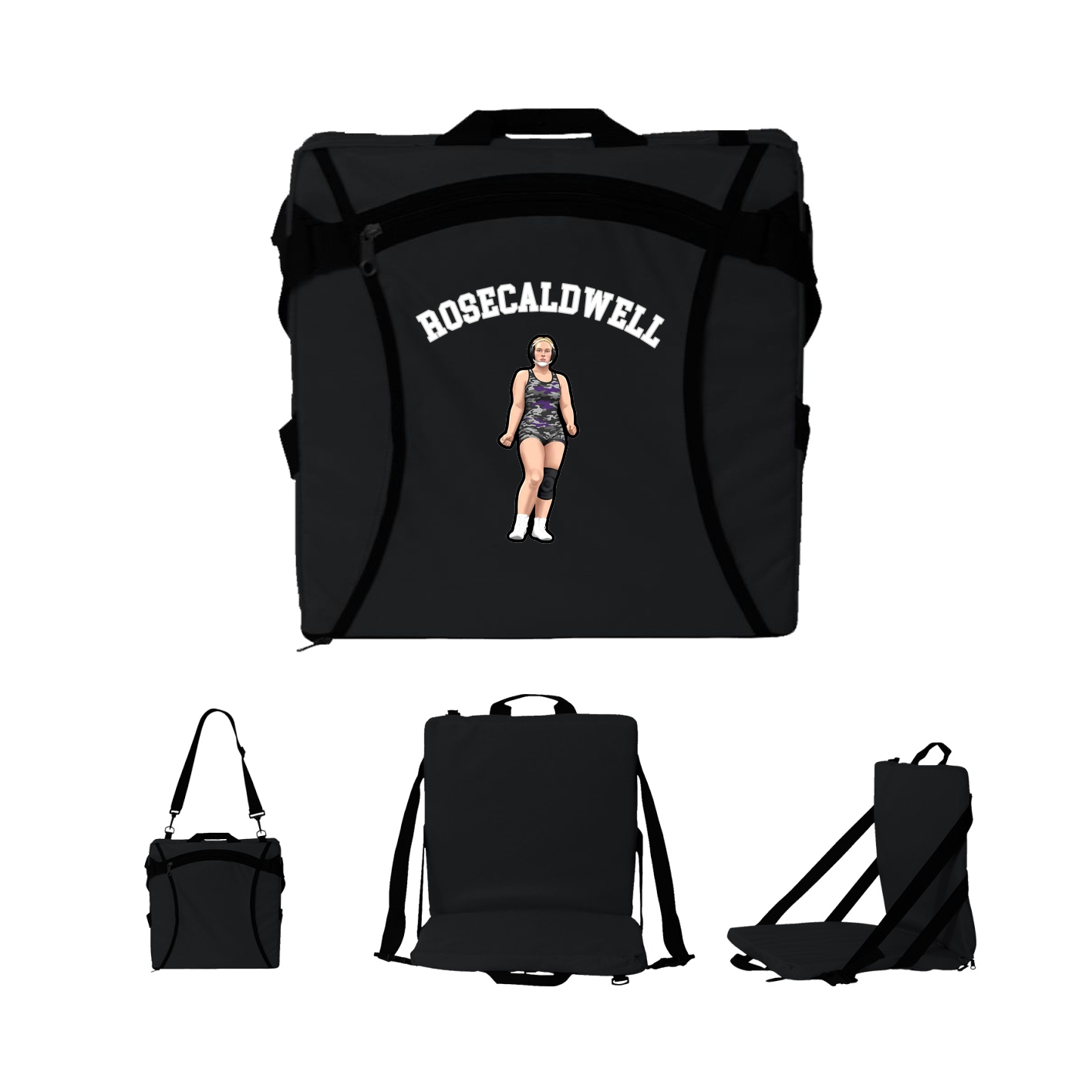 Folding Stadium Seat — Shirsey Arch in Black