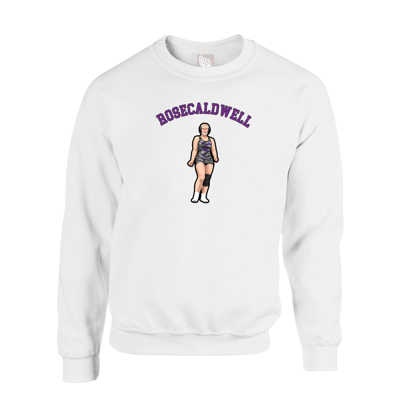 Fleece Crew — Shirsey Arch in White