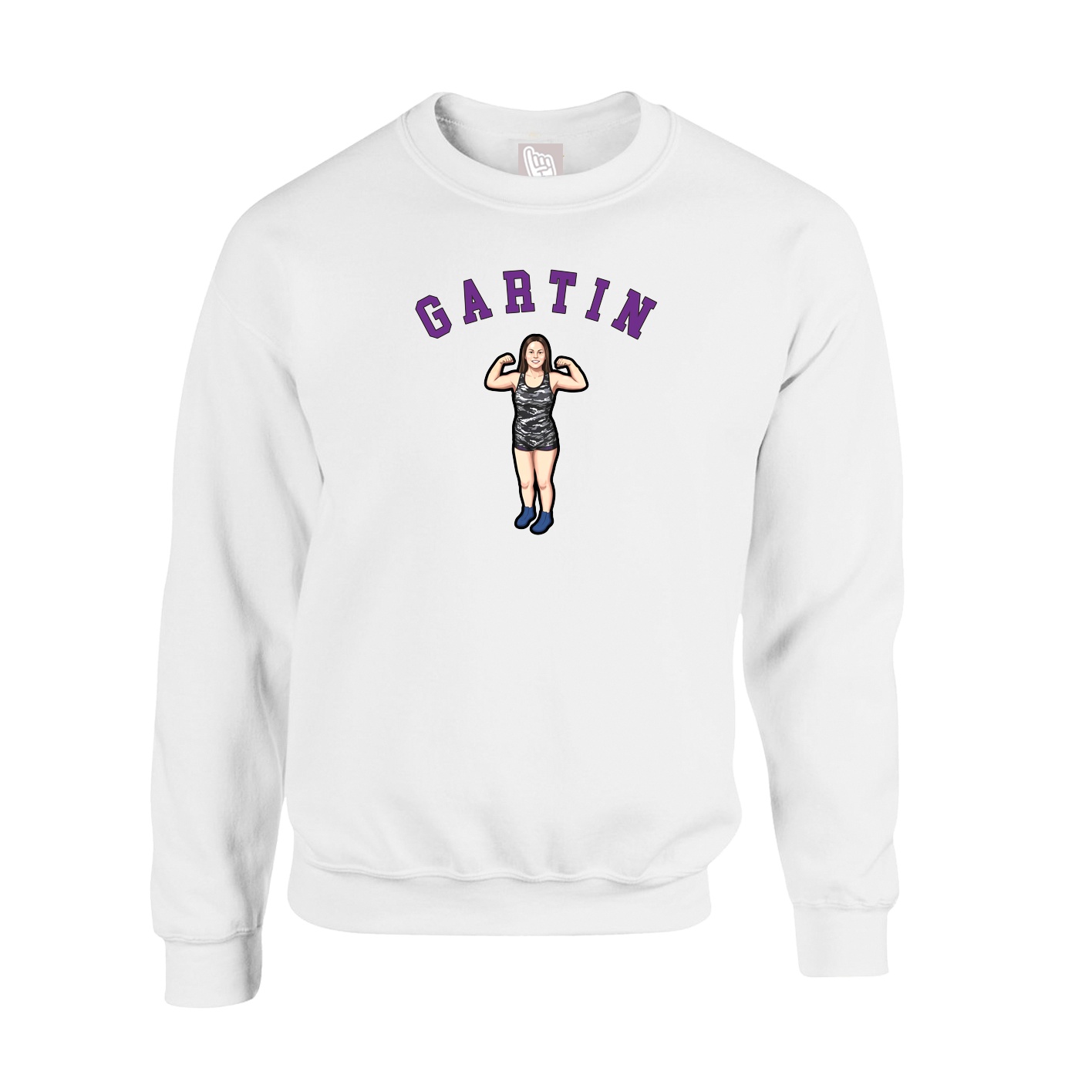 Fleece Crew — Shirsey Arch in White