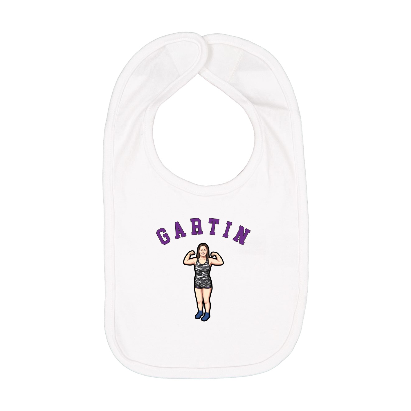Infant Bib — Shirsey Arch in White
