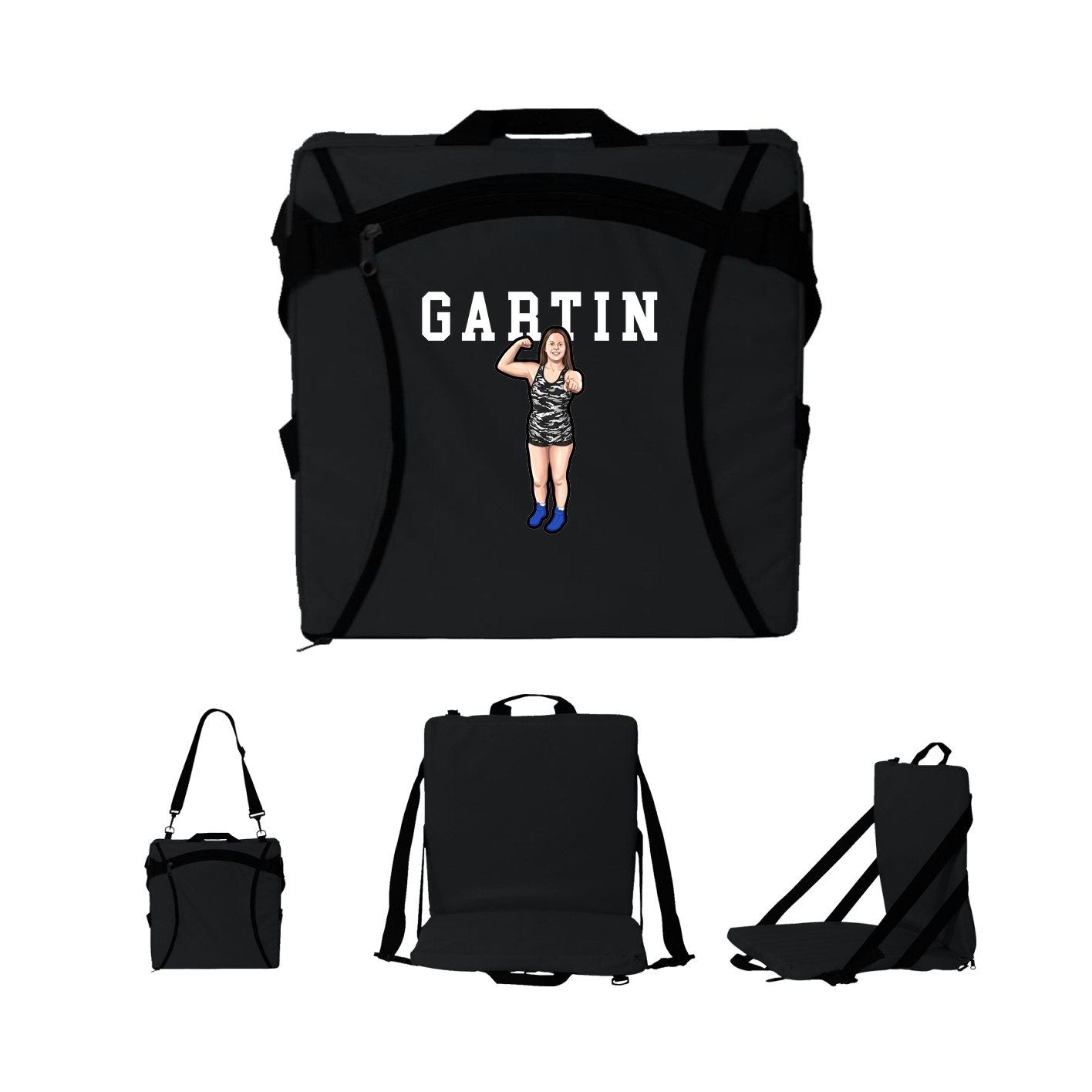 Folding Stadium Seat — Shirsey in Black