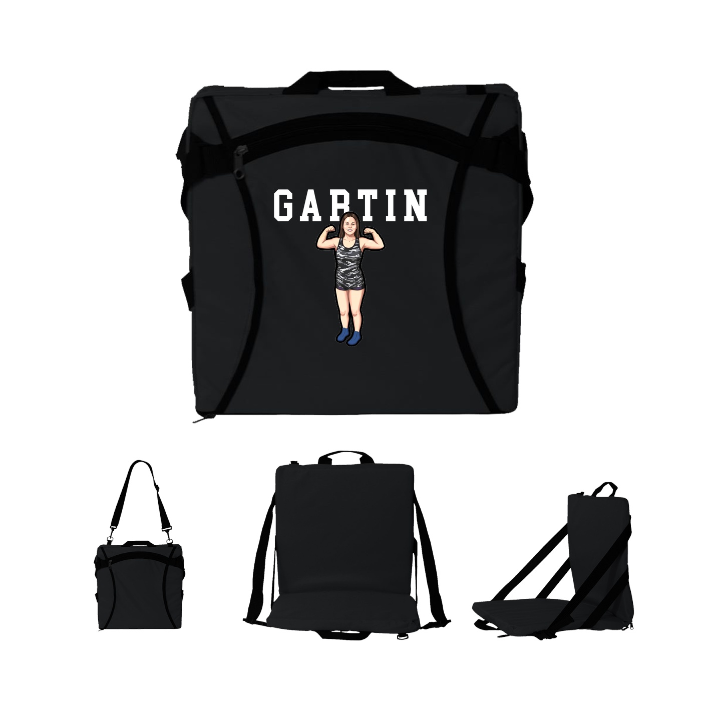 Folding Stadium Seat — Shirsey in Black