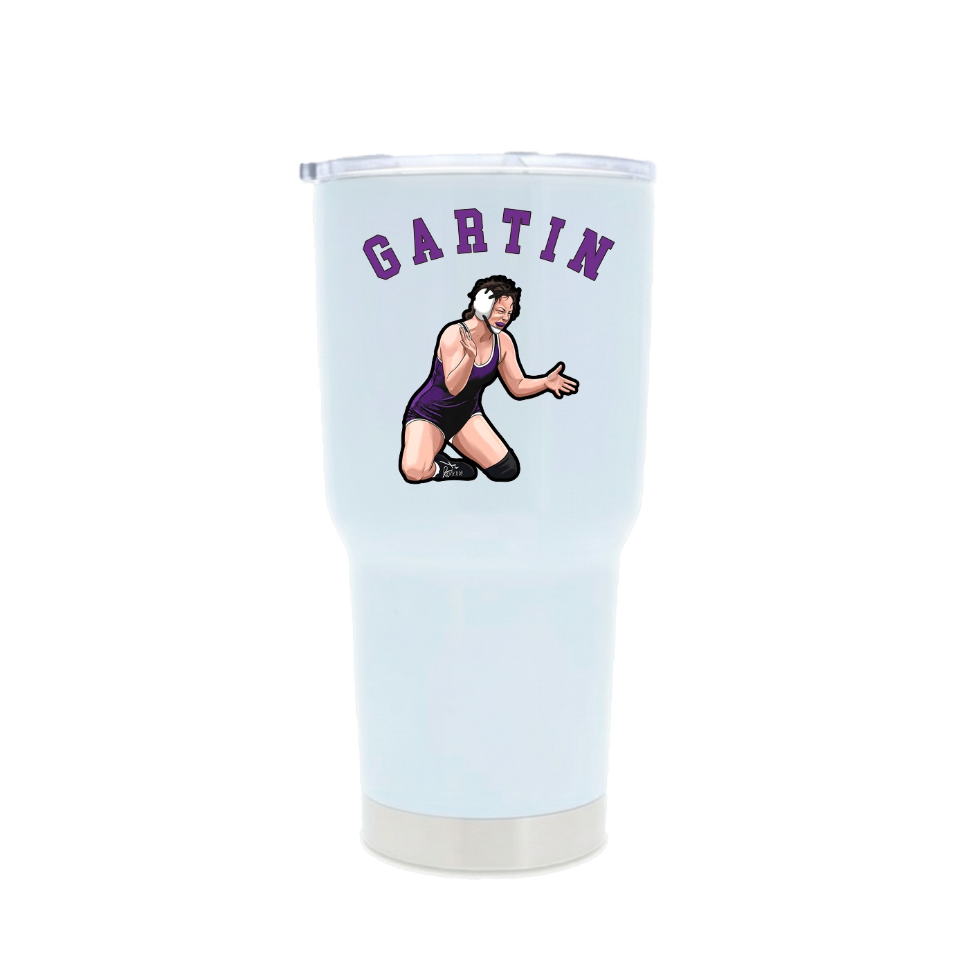 30oz Stainless Steel Tumbler — Shirsey Arch in White
