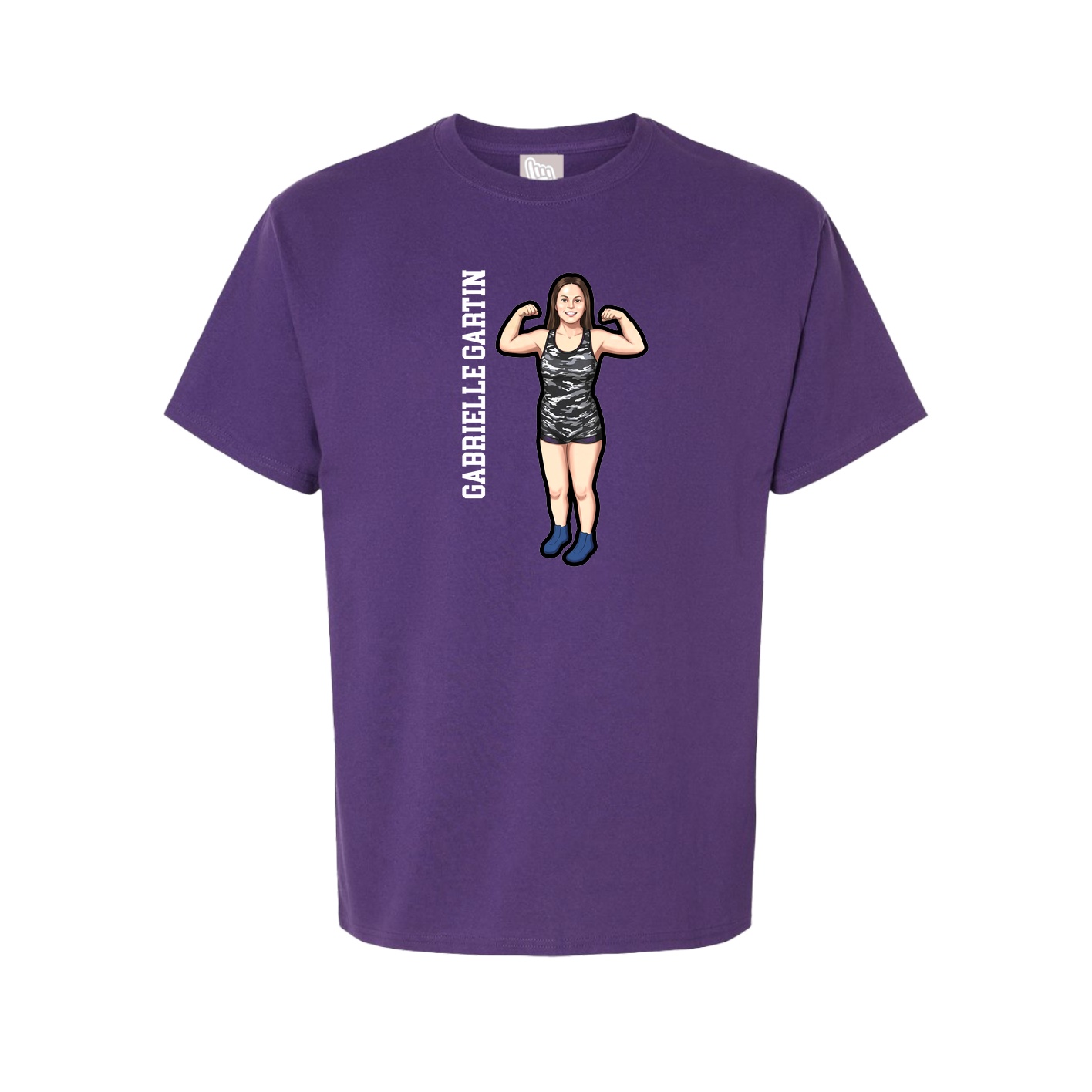 Tee — Name Vertical in Purple