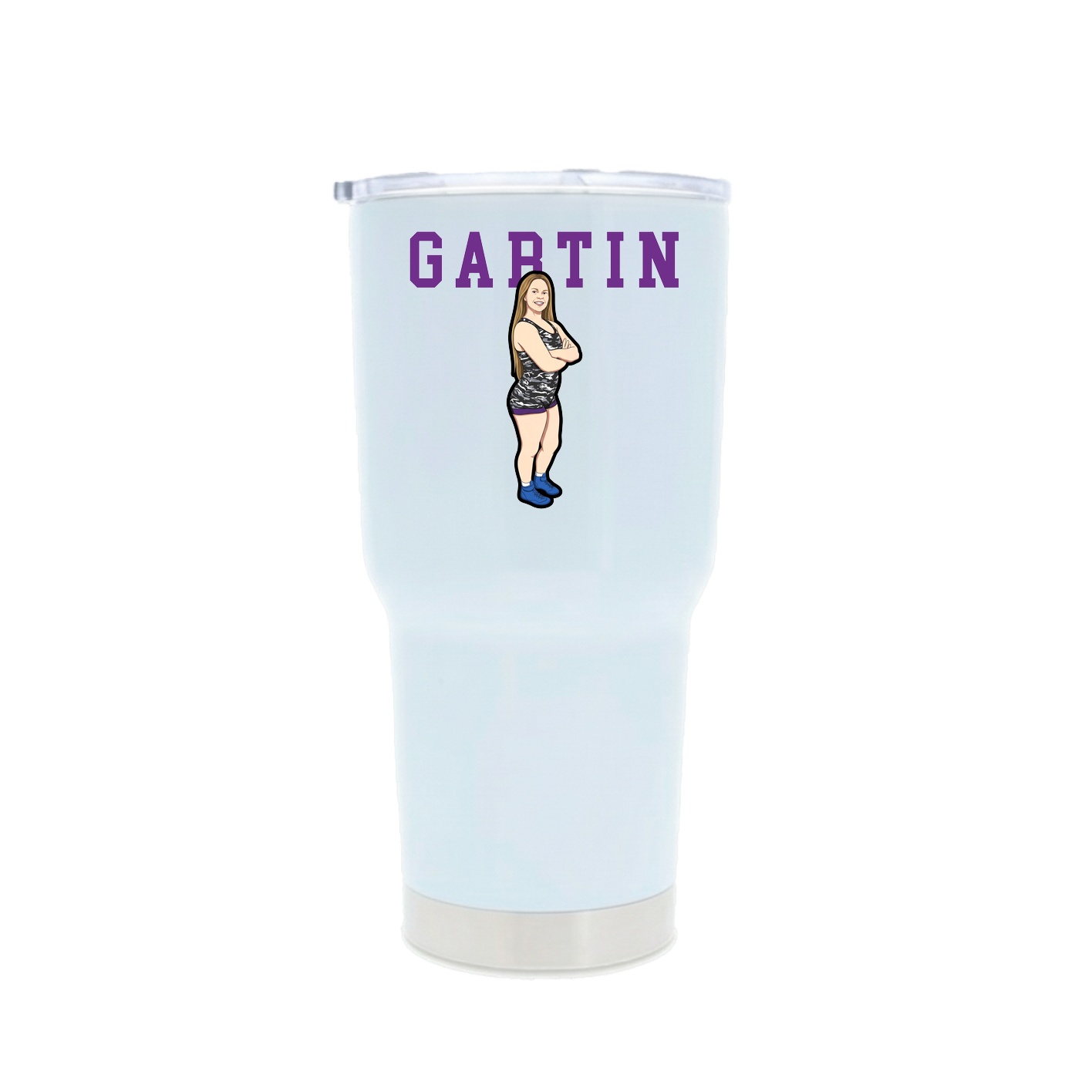 30oz Stainless Steel Tumbler — Shirsey in White