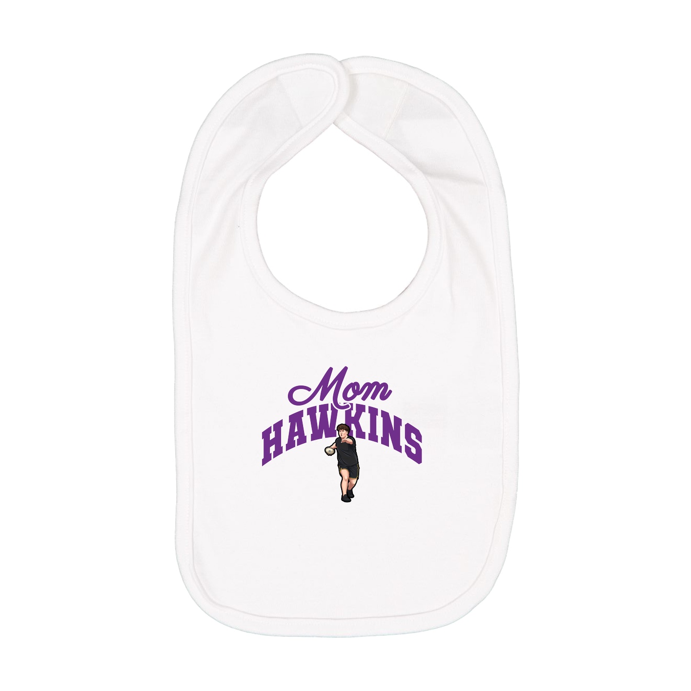 Infant Bib — Mothers Day Arch in White